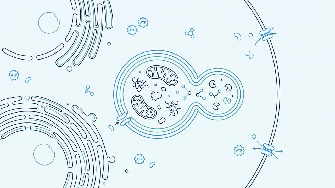 Illustration representing Autophagy and Aging