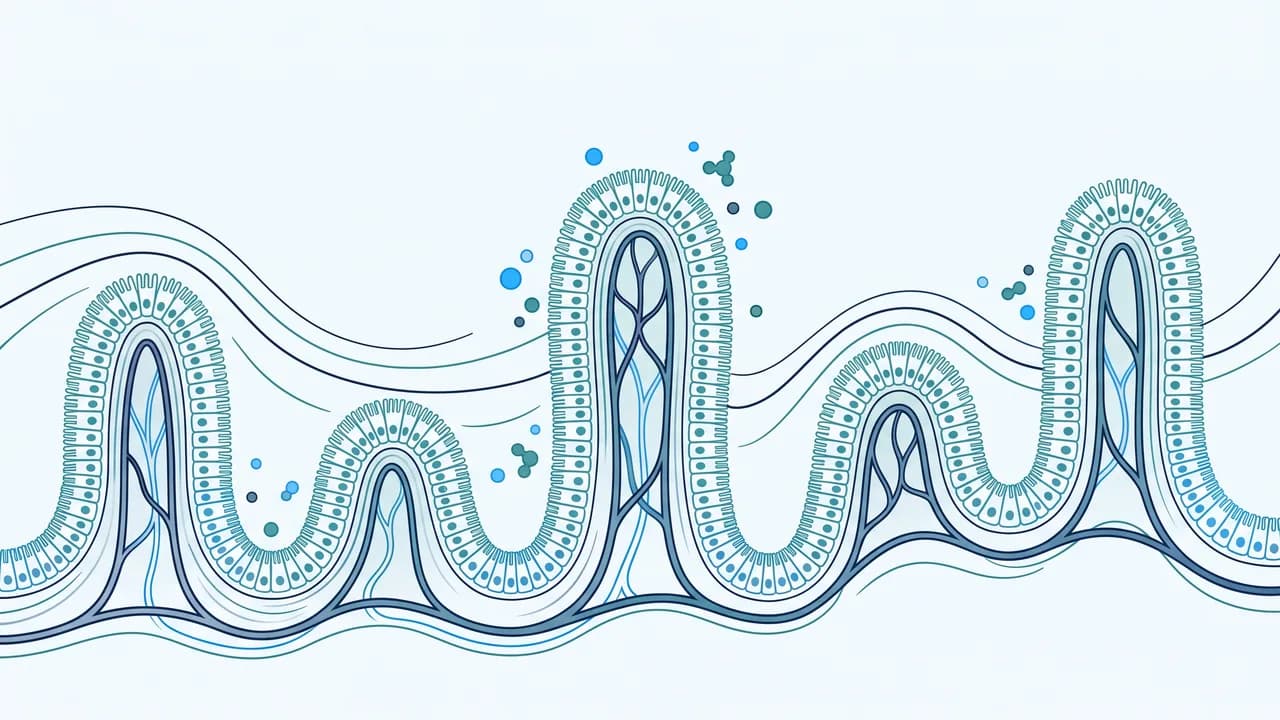 Illustration representing Digestive Health, Motility and the Intestinal Barrier