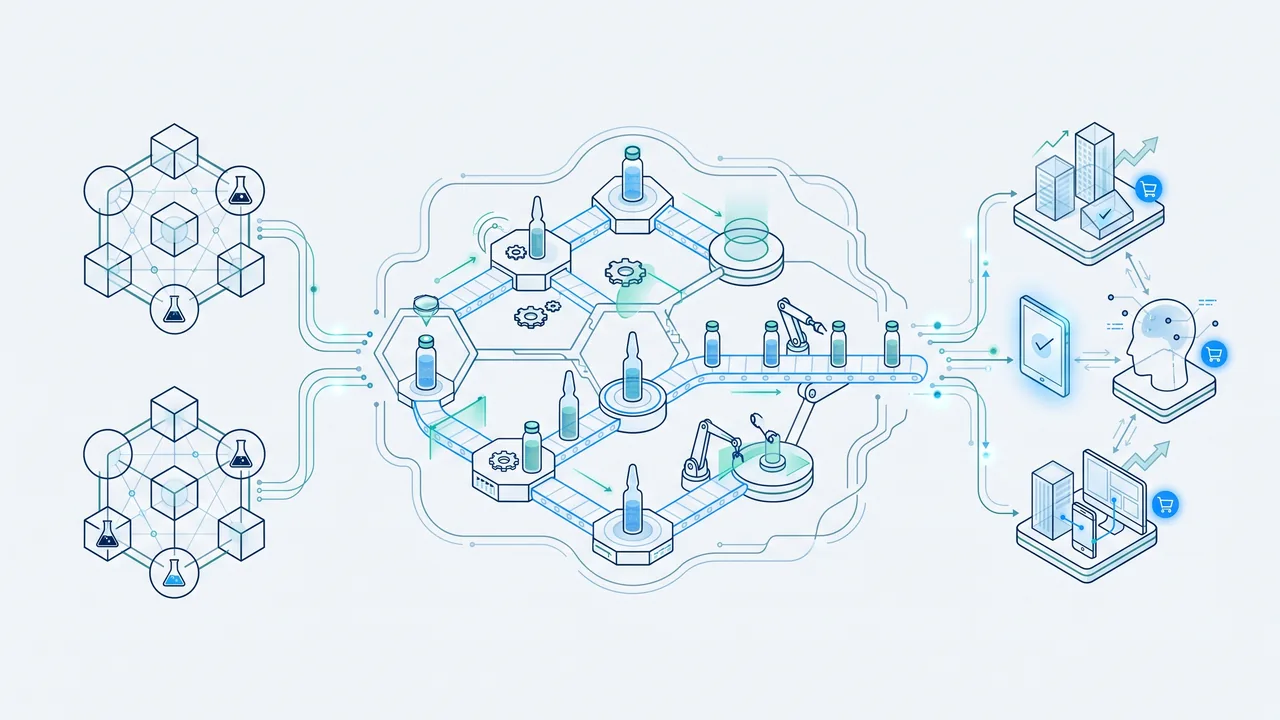 Illustration representing How the U.S. Research Peptide Market Works