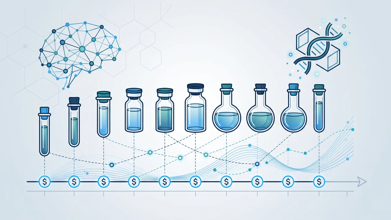 Illustration representing Price per Milligram