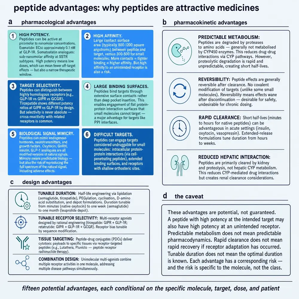 Peptide advantages: why peptides are attractive medicines