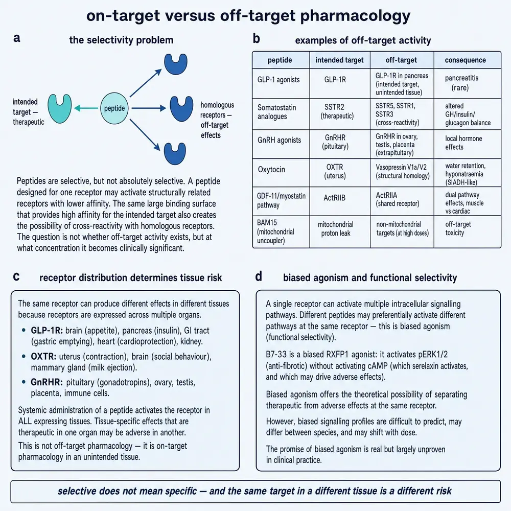 On-target versus off-target pharmacology