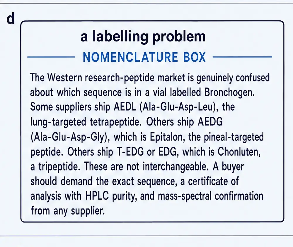 Buyer guidance on peptide nomenclature