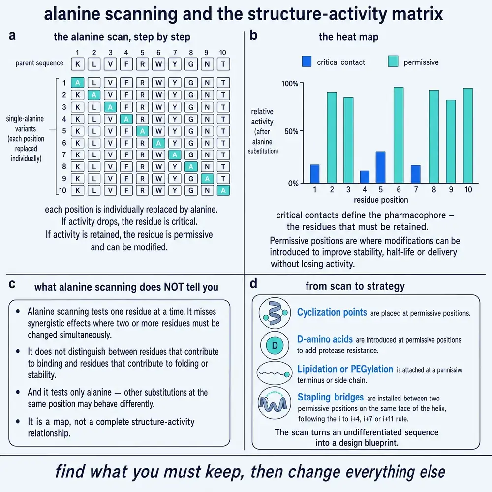 Alanine scanning and the structure-activity matrix.