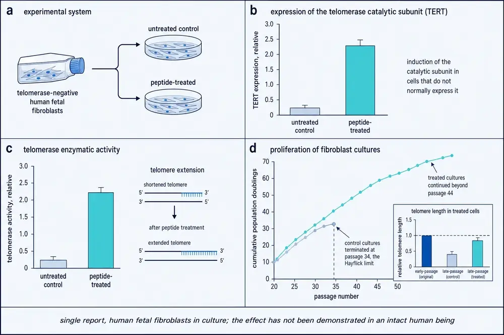 The 2003 and 2004 fibroblast experiments: TERT induction, telomerase activity, and division past passage 34