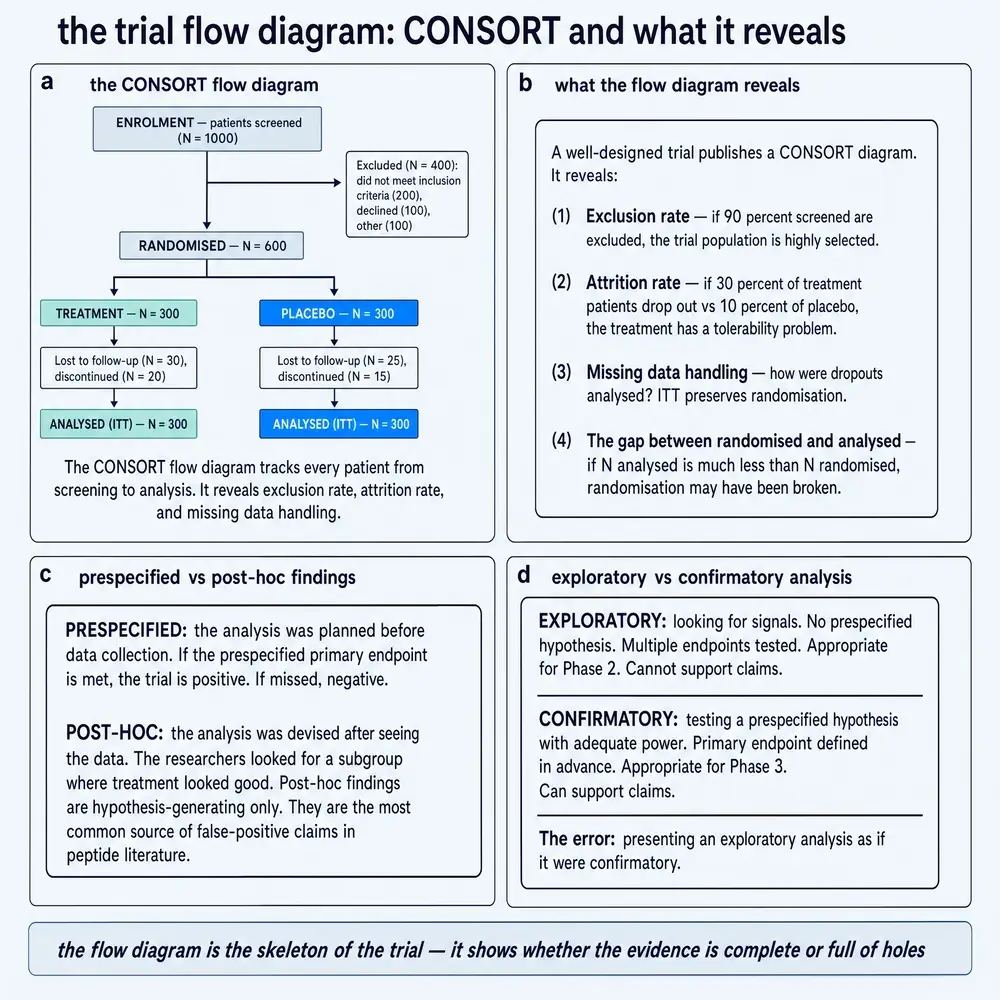 The trial flow diagram: CONSORT and what it reveals.