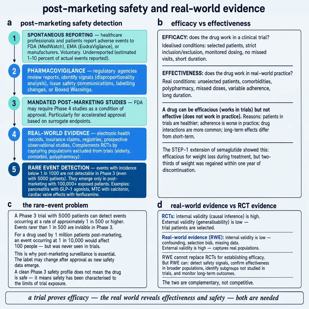 Post-marketing safety and real-world evidence.