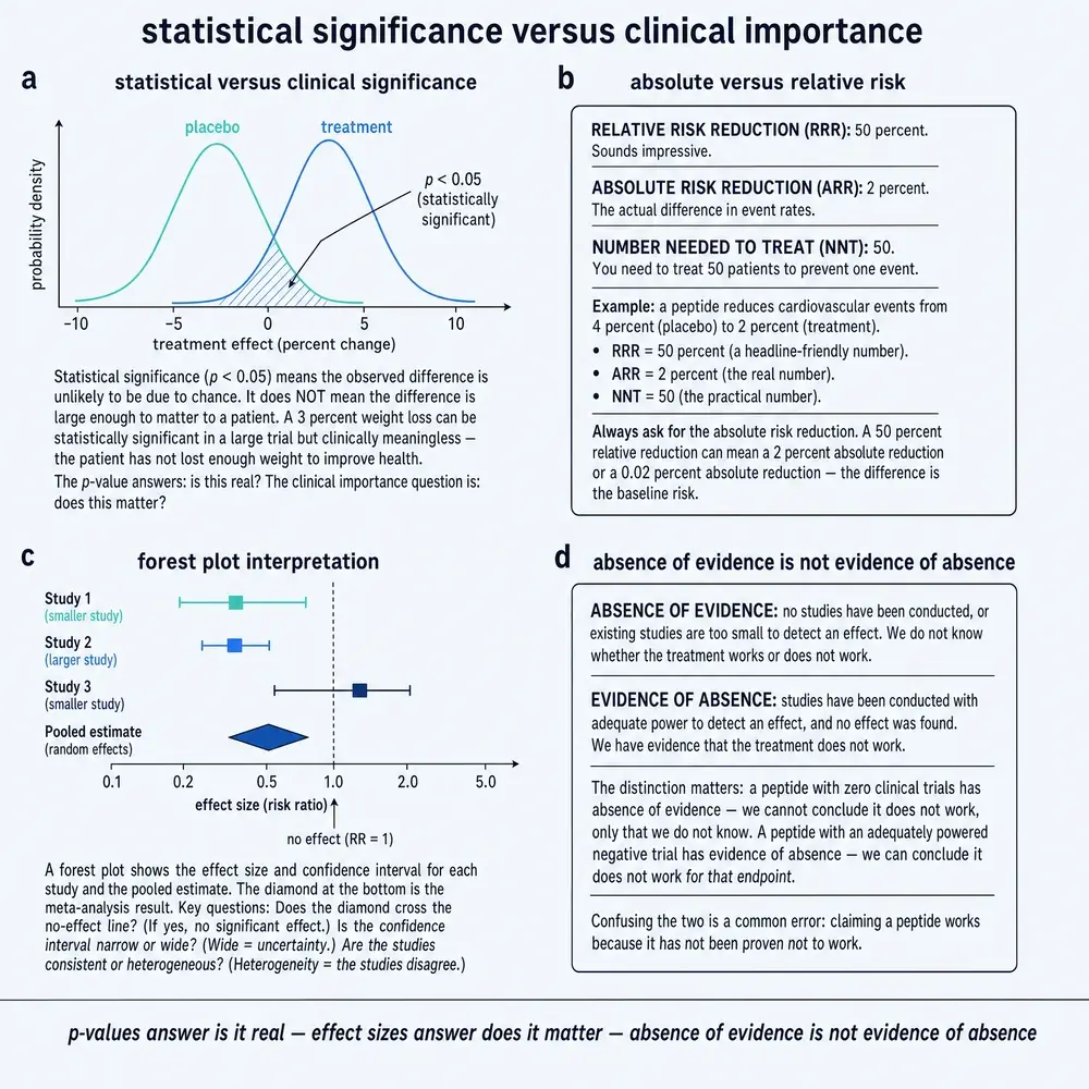 Statistical significance versus clinical importance.