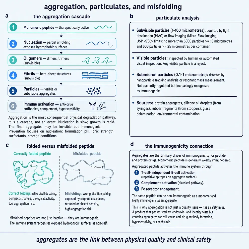 Aggregation, particulates, and misfolding.