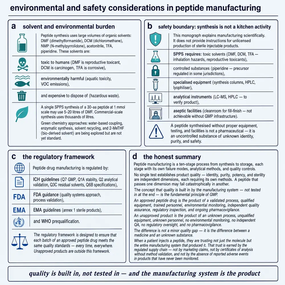 Environmental and safety considerations / honest summary.