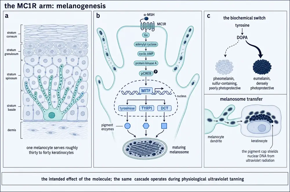 The MC1R arm: the melanogenesis cascade