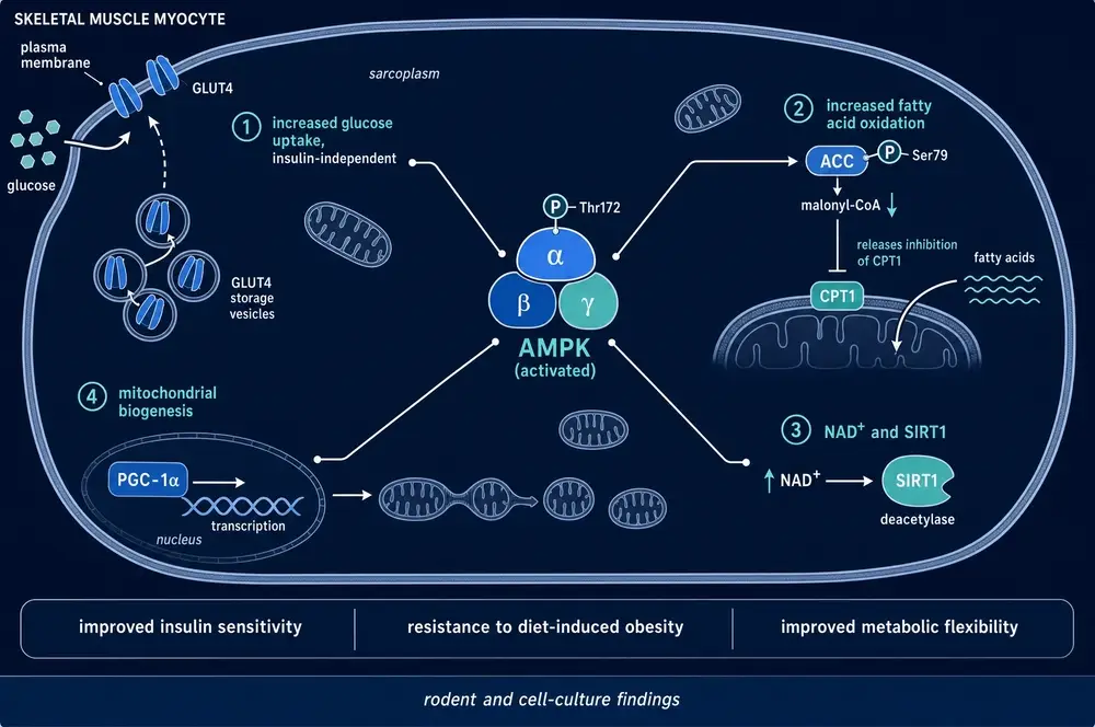 What follows AMPK activation in a muscle cell