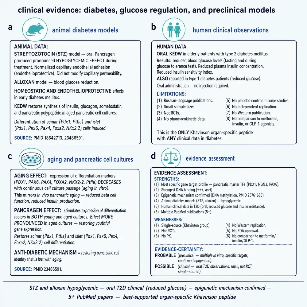 Animal models, elderly T2D observations, and evidence limits
