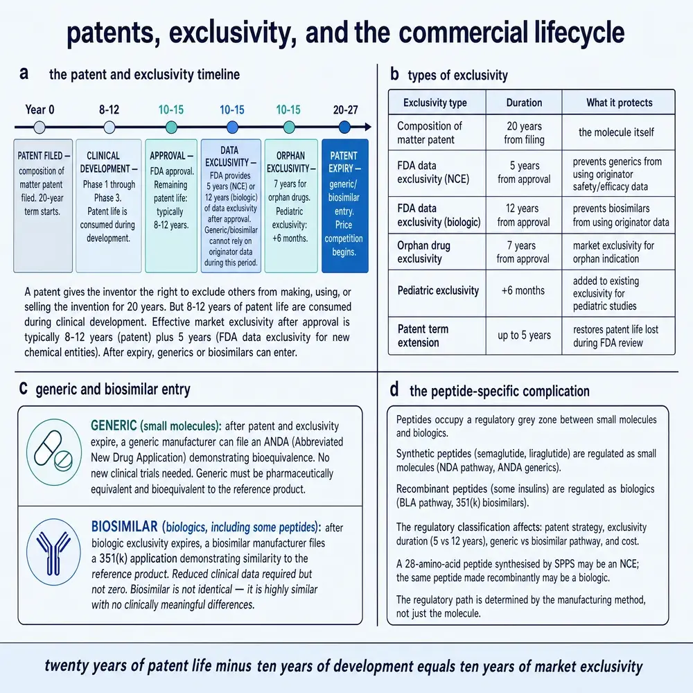Patents, exclusivity, and the commercial lifecycle