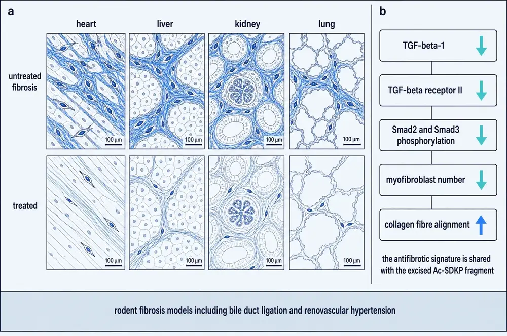 Figure 9. Reduction of fibrosis across organs.
